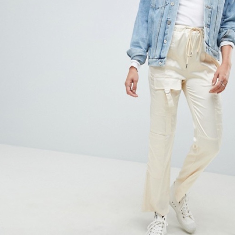 ASOS Satin Cargo Pants